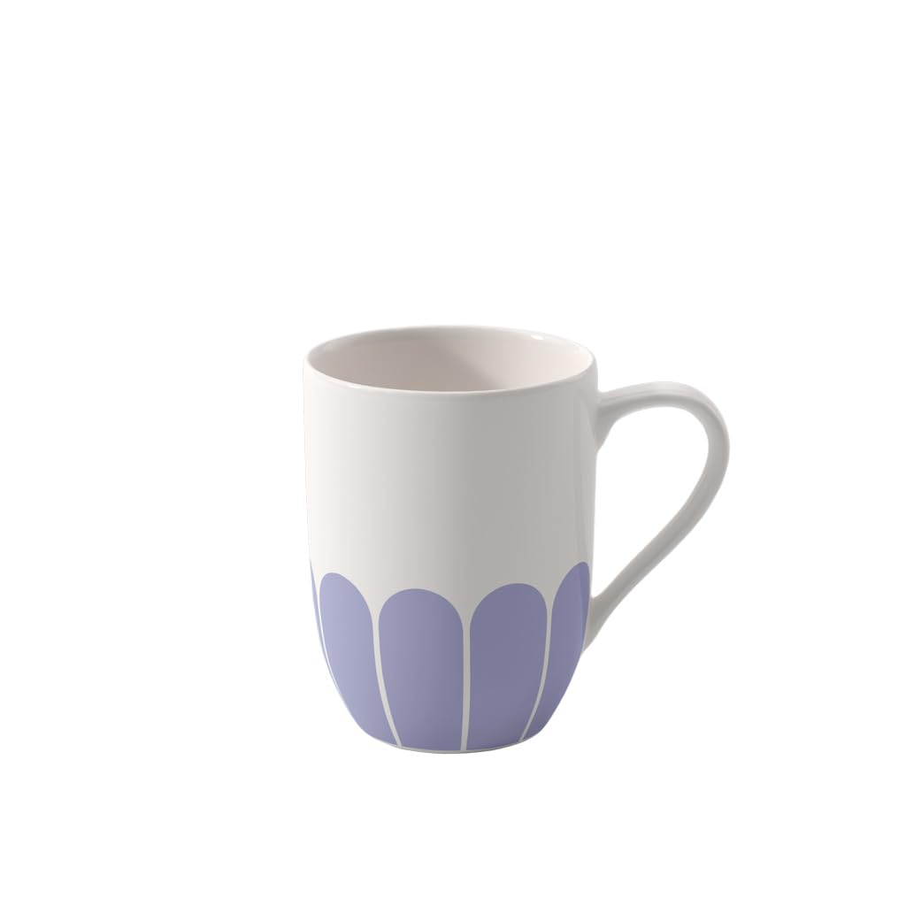 Villeroy & Boch - Fleur bleu kubek z uchem niebieski, nadaje się do zmywarki i mikrofalówki, kubek do kawy i gorących napojów, filiżanka do herbaty, kubek kawy, filiżanka kawy, porcelana Premium
