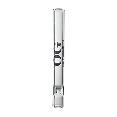 OG Chillum Smoking Glass Pipe, One Hitter for Tobacco/Herb Clear Reusable New (1)