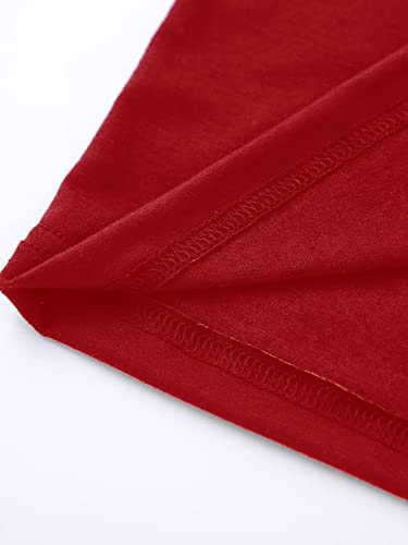 Hilinker Women's Rhinestone Funny Cute Tops Letter Print Casual Loose Summer T Shirt Nope Red Large #TOP4