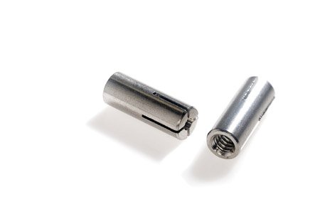 100 Pack Stainless Steel Drop-In Anchor With Tool 1/4" Diameter x 1" Length