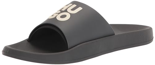 Image of HUGO Men's Stacked Logo Slide Sandal