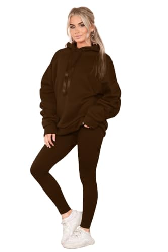 Sweat à capuche d'hiver chaud pour femmes pull uni oversize confortable - 3