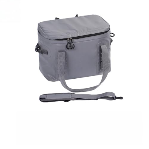 fancyfly大容量アウトドア保温保冷バッグ 携帯用キャンプ旅行保冷 PVC 緩衝ピクニックバッグ 食器バッグ 20L 多機能収納 (20L,スモークグレー)