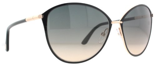 Tom Ford FT0320 Sunglasses - Shiny Rose Gold Frame, Gradient Smoke Lenses, 59 mm Lens FT03205928B3