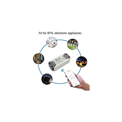 Image of eMylo Smart WiFi Light Switch Wireless Relay Switch Module Remote Control Home Automation Timers Compatible with Alexa Echo Google Home iPhone Android App