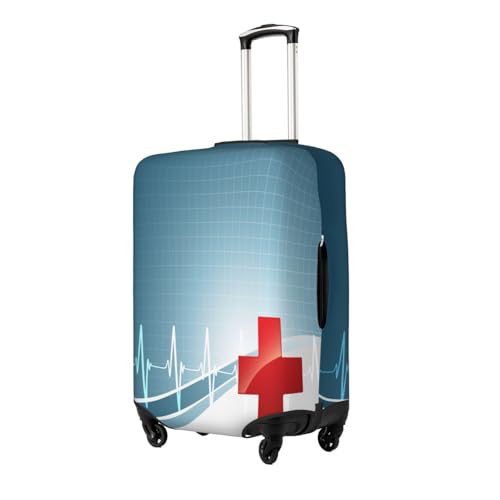 Medical Heart Beat Luggage Cover for Suitcase, Suitcase Cover Protector Fit 18-21 Inch Luggage Travel Accessories, S2