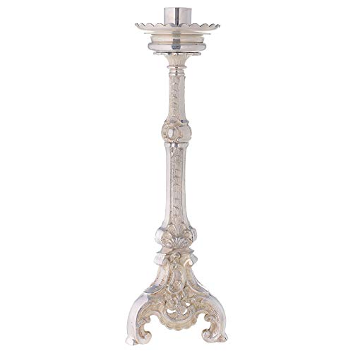 Candleholder with Altar, casing and Silver-Plated Brass jag h 50 cm