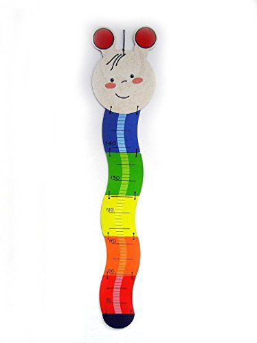 Messlatte Raupe – Holzmesslatte - Kindermesslatte – Messstab – Messleiste – Holzspielzeug Erzgebirge – NEU