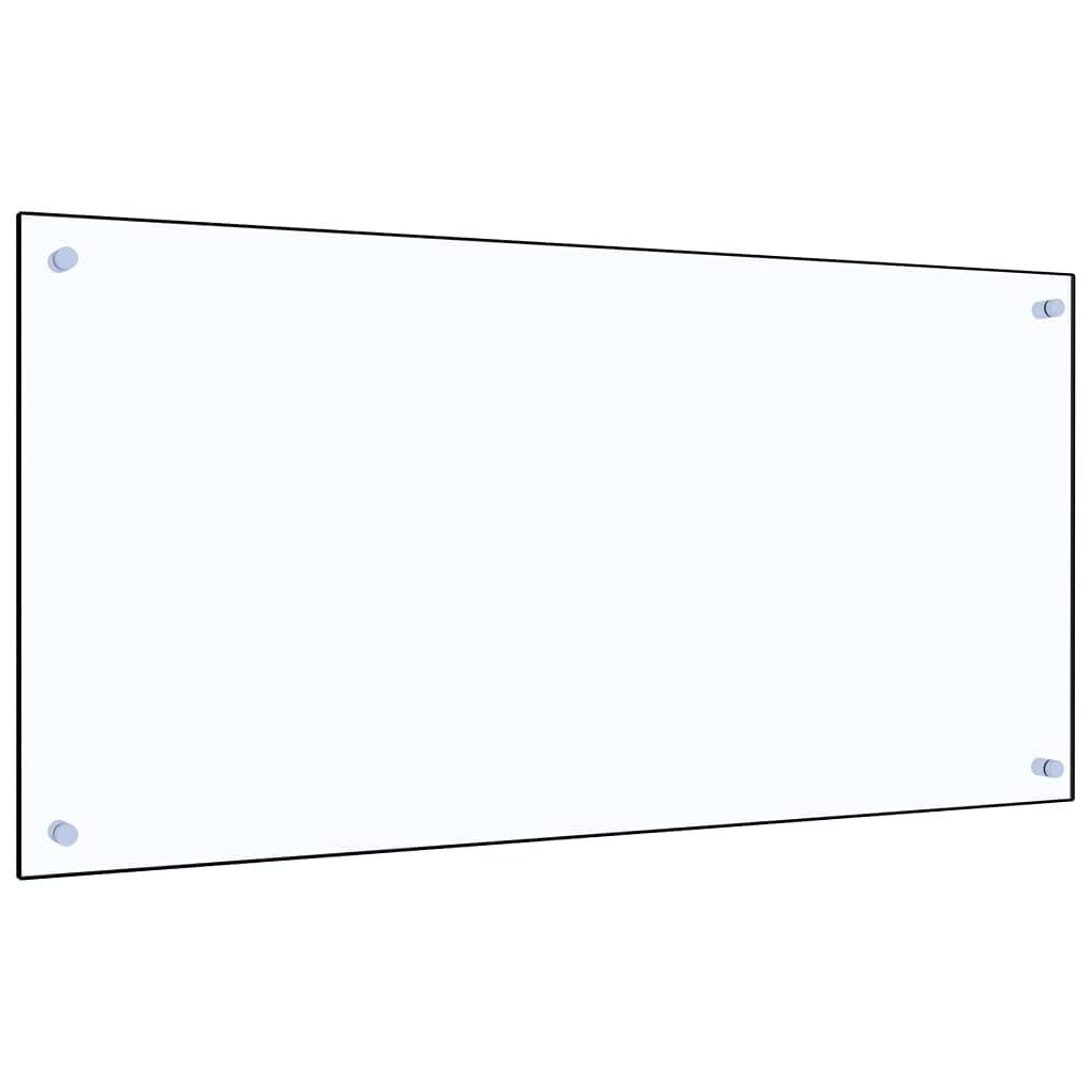 vidaXL Paraspruzzi da cucina resistente al calore antigraffio decorazione cucina pannello parete sistema piastrelle paraspruzzi trasparente 100x50cm vetro temperato