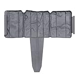 XMTECH Anthrazit Rasenkante in Steinoptik, 2,5 m Beetumrandung Mähkante Randsteine aus Kunststoff, Beeteinfassung Gartenzaun, 1 Element (L x H): 25x 23cm - 10 Stück