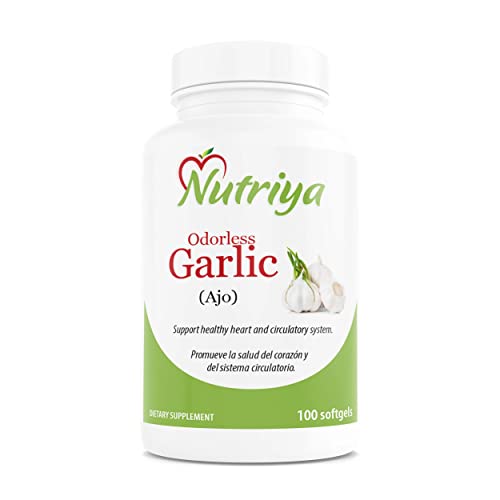 Odorless Garlic (AJO) - Supports Cardiovascular Health - Promotes Healthy Cholesterol - Immune System Support - 100 softgel
