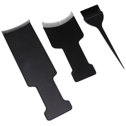 Alipis Kit De Brosses Et Peigne De Teinture Pour Cheveux 3 Pièces Planche De Surbrillance Noire Professionnel Usage Salon Et Domicile