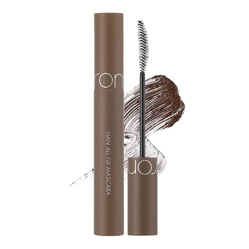 rom&nd HAN ALL FIX MASCARA 4 colorsă…ŁLunghezza Intensa, A Lunga Durata, Volumizzante, Impermeabile, Senza Sfaldamento, 7gă…Ł0.25oz (L03 Long Hazel)