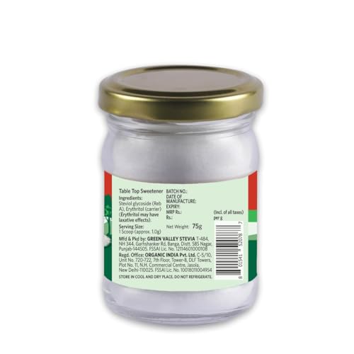 A TATA Product – Organic India Stevia Powder – 75g | Plant-Based Natural Sweetener | Zero Calories | Sugar-Free | Low Glycemic Index product image 7