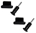 Produktbild IPRIME 2 Paar Staubschutz Stöpsel für Dock Anschluss und Schutz für Kopfhöreranschluss Headset kompatibel mit iPhone 6, 6s Plus, 5, 5s, 5c, SE, iPad Air, iPad Mini 1-4, iPad 4 in Schwarz