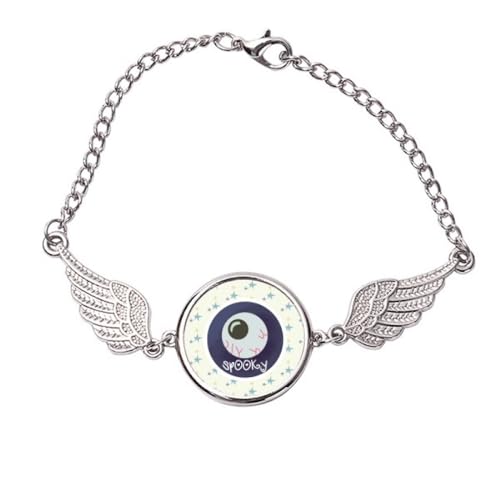 Bracelet rond ailes d'ange Halloween métal M bijou fantaisie gothique