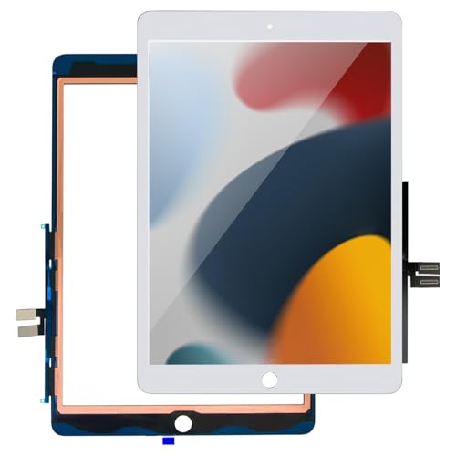 LMQ for iPad 7/8 (7th 8th Gen) Screen Replacement Digitizer 10.2\"(A2197,A2198,A2200,A2270,A2428,A2429,A2430) for iPad 7/8 Screen Replacement Parts(NO LCD),+Home Button+Pre-Installed White
