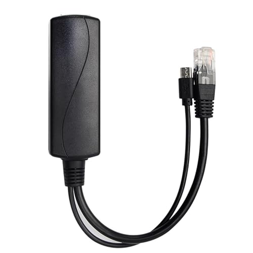 Kit de 16 divisores PoE de 5V, adaptador de 48V a 5V 2.4A con conector Micro-USB para cámara IP, tabletas y más miniatura 3
