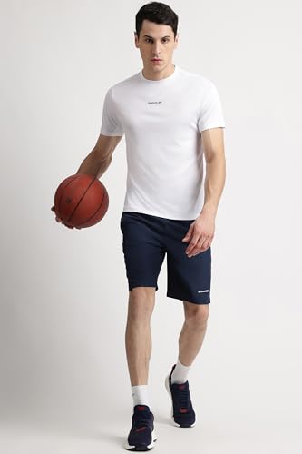 Image of Reebok Men's Polyester Gym T-Shirt - Quick Dry Moisture Wicking Sports T-Shirt for Men | Workout Running Training Tshirt for Men | Half Sleeve Active Tee