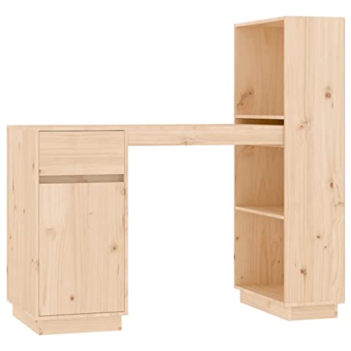 vidaXL Schreibtisch Bürotisch Arbeitstisch Computertisch Tisch Holztisch Büro Laptoptisch Büromöbel Schublade Schrankfach 110x53x117cm Massivholz Kiefer vidaXL Schreibtisch Bürotisch Arbeitstisch Computertisch Tisch Holztisch Büro Laptoptisch Büromöbel Schublade Schrankfach 110x53x117cm Massivholz Kiefer