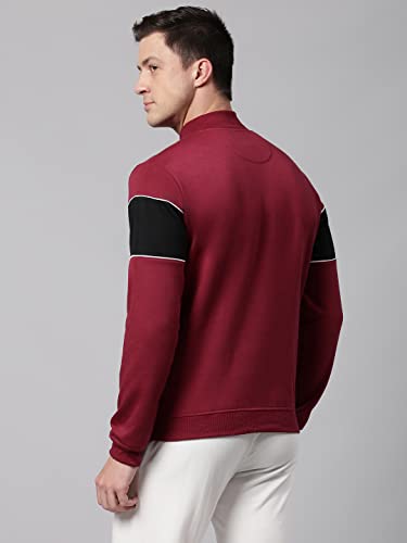 Image of Dennis Lingo Men's Poly Cotton Sweatshirt - High Neck, Full Sleeves and Regular Fit, Casual Winter Wear for Men