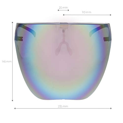 Image of zeroUV - Protective Face Shield Full Cover Visor Glasses /Sunglasses (Anti-Fog /Blue Light Filter) (Black /Pink Mirror)