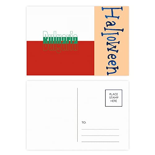 Cartes postales d'Halloween lot de 20 avec drapeau bulgarie pour correspondance originale