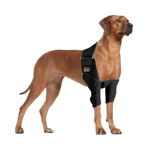 TIPOOP Dog Elbow Brace XL Extra Support for Elbow Injuries Dysplasia Arthritis Large Breed Recovery Pads Secure Comfortable Fit for Rottweilers Mastiffs Dobermans