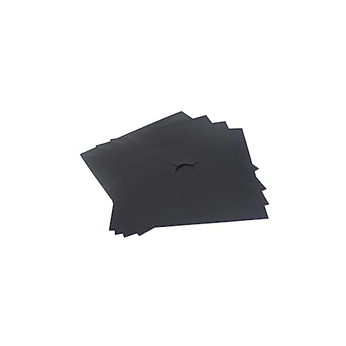 ibasenice 4 Piezas Protector de Quemadores para Estufa de Gas Resistente Altas Temperaturas Tapetes Antiadherentes Reutilizables con Orificio para Cocina y Fácil Limpieza
