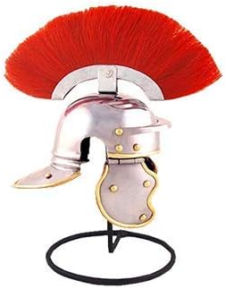 Nautical-Mart Mini Helmet Medieval Roman Greek Armor Helmet W/Wooden Stand