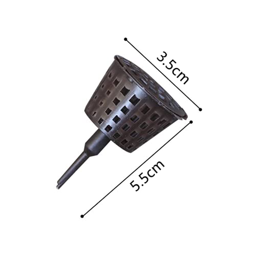 Miniatura 2 de kingsea 100 cajas de fertilizantes para bonsái con cubierta, mini cestas automáticas de fertilizantes para plantas, tazas de nutrición de plástico
