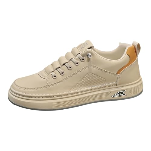 Zapatos de invierno para mujer, ligeros, ortopédicos, para caminar, cómodos, antideslizantes, de piel, ergonómicos, para aliviar el dolor, planos, para correr, zapatillas deportivas, 1, beige, 43 EU