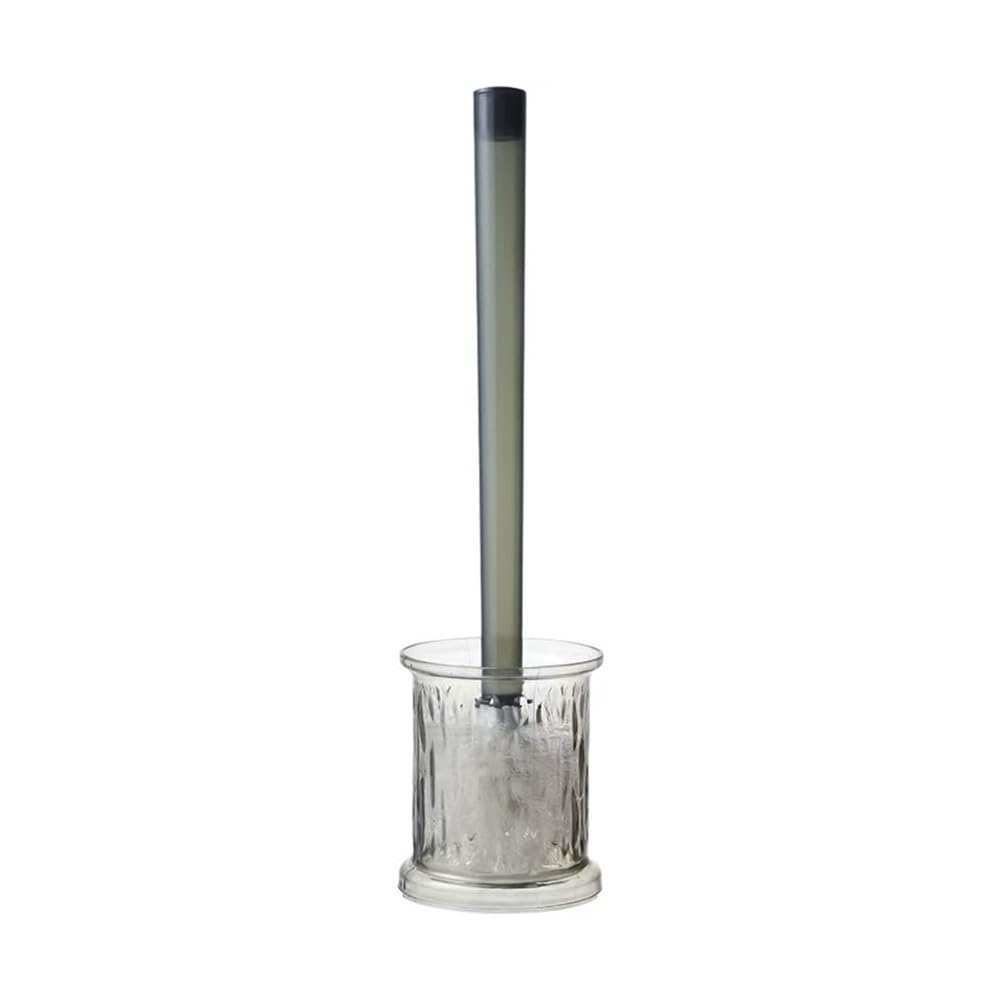 Toilet Brush Transparent Base Toilet Brush Long Handle Household Toilet Cleaning Floor Set(Grey)
