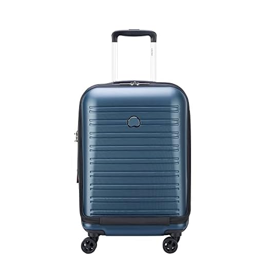 Delsey Paris Segur 2.0 Equipaje de Mano, 55 cm, 42.9 litros, Azul