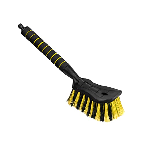 ToMPaR Brosse de Lavage I Brosse à Eau I avec raccordement à l'eau I Ouverture Rapide du Robinet d'eau I Poils serrés I Poignée Confortable I Voiture |...