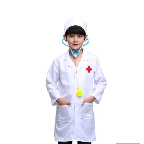 Arztkittel Kinder Kittel Baumwolle Laborkittel für Kinder Junge Mädchen...