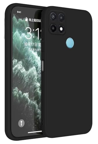HAFFAN Custodia in Silicone TPU Compatibile con OPPO A15 (6.52' inches), Cover Case Protettiva per Cellulare - Nero