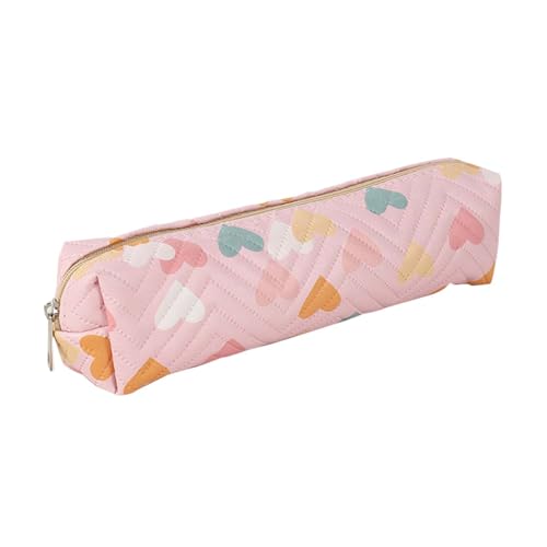 Image of Small Pencil Pouch Cute Makeup Heart Pen Bag Women Office Stationery Comestic Bag