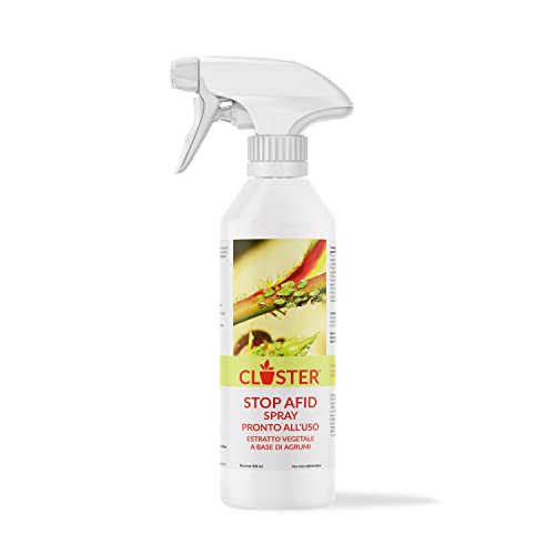 CLOSTER Stop Afid Spray Listo para Usar - Protección Natural contra Pulgones, Ácaros, Piojos, Mosca Blanca, Trips y Psílidos - Nueva Fórmula Potenciada para Plantas, Jardín y Huerto (500 ML)