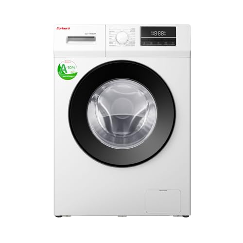 Corbero - Lavadora Carga Frontal Premium10 Kg | CLT1004VIN |1400 Rpm Motor Inverter | 16 Programas con Vapor | Inicio diferido 3-24 Horas | Lavado Rápido | Puerta XXL | E.Energética A | Blanco