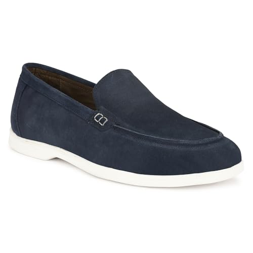 KAIRO SHOES Men's Blue Rich Quality|Lightweight|Perfect Style Sabar Leather Slip on Casual Loafer's 10 UK/India
