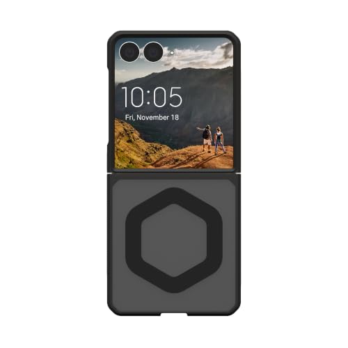 Image of Urban Armor Gear UAG Compatible with Galaxy Z Flip 8 Case, Mouve - Magnetic Charging Transparent Clear Rugged Military Grade Protective Cover - Ash