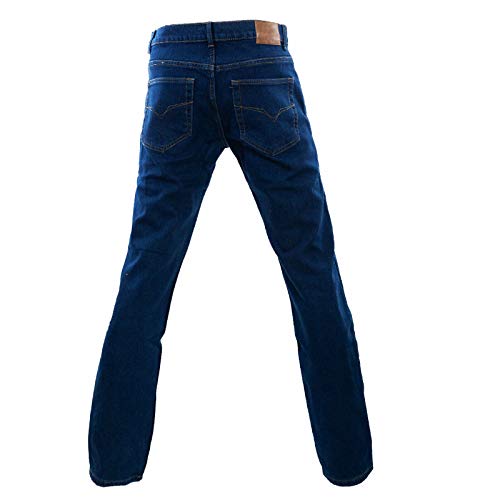 Toocool Thermojeans für Herren, Winterhose Gefüttert, mit Vlies gefütterte Thermo Arbeitshose, gefütterte Herren-Jeans für den Winter H001 [56 IT - 42 US - 50 DE, Blau]