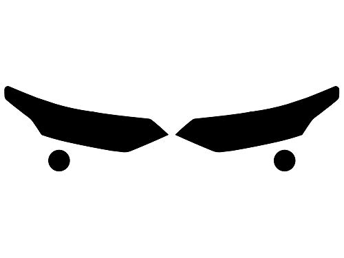 Rvinyl Headlight Tint Covers Compatible with Chevrolet Traverse 2018-2021 - Blackout Smoke