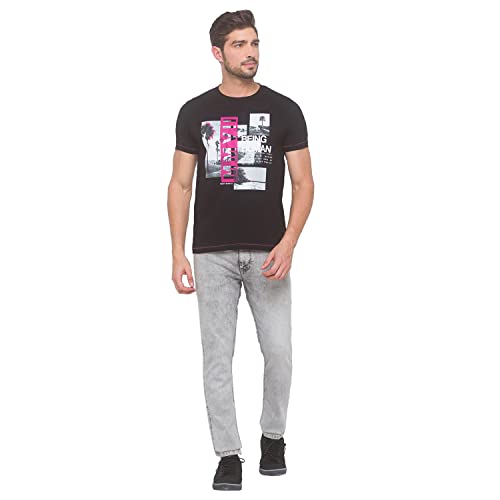 Image of Being Human Bean Green Regular Fit Round Neck Men's T-Shirt Clothing