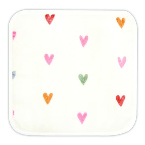 Image of Stephan Baby 2-Piece Washcloth Set - Soft 100% Cotton Velour Terry Cloth, 10 inch Square, Hearts