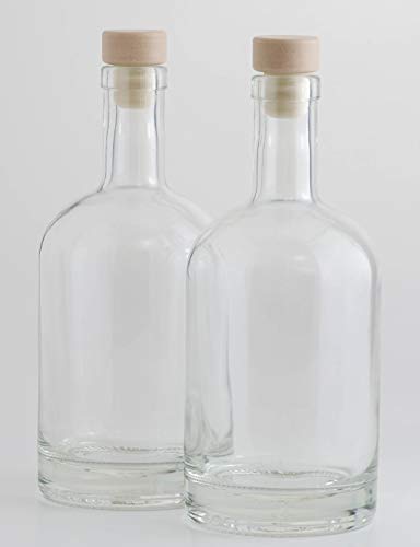 Casa-vetro 3, 4 o 6 botellas de cristal 500 ml Nocturne-HGK 0,5 litros botellas de chupito, vidrio, Blanco, 4 unidades