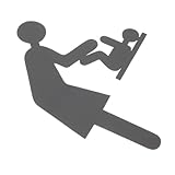 MAGICLULU Wegweiser Schild für Mutter Kind Toilette aus Rostfreiem Stahl Geeignet für Wohnungsbäder und Öffentliche Badeanstalten Inklusive Babywickelstation Hinweis