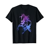 カラフルな馬の乗馬馬のシルエットギフト Tシャツ