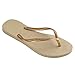 Havaianas Kid's Slim Flip Flop Sandal, Sand Grey/Light Golden, 3/4 M US Little Kid
